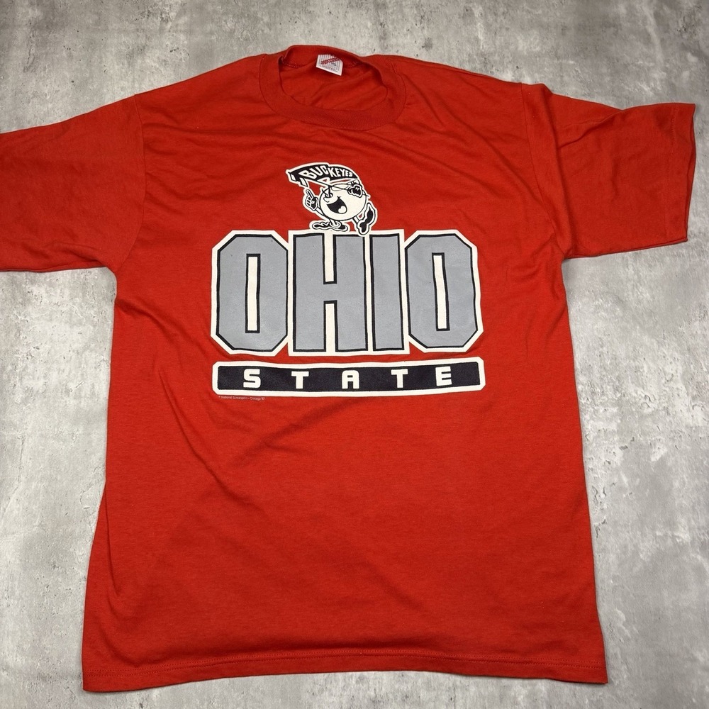 Vintage 80s Ohio State Buckeyes 1987 T Shirt Mens XL Red Single Stitch USA